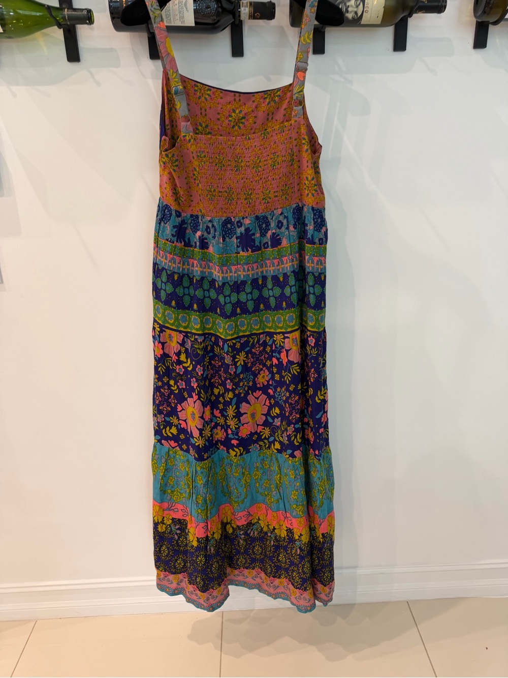 NATURAL LIFE Pink Floral Boho Maxi Dress with Multicolor Accents - Picture 4 of 10